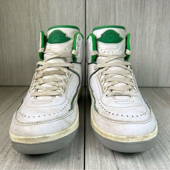 Nike Air Jordan 2 Retro Lucky Green Sail White Sneaker Shoes Women’s Size 7 - Picture 5 of 10